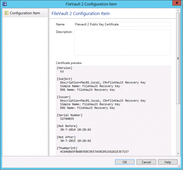 Certificate information is shown when accessing the CI