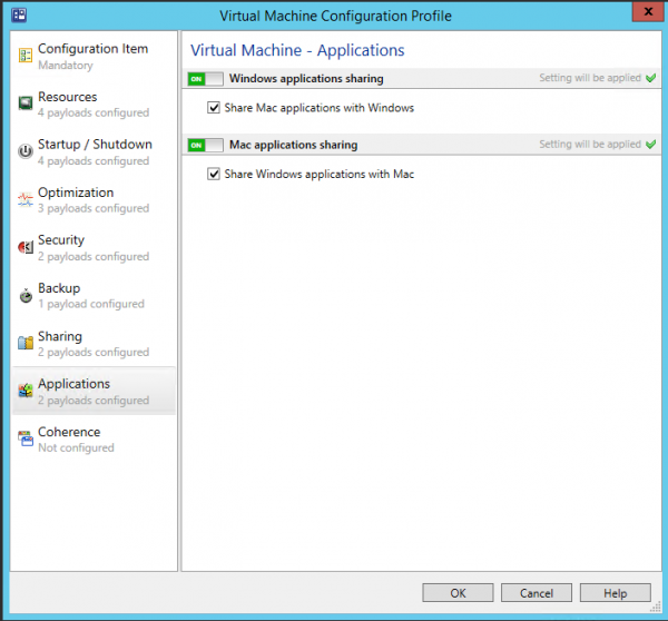 Configure Application Sharing