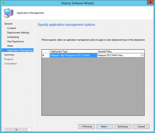 Associate policy with deployment